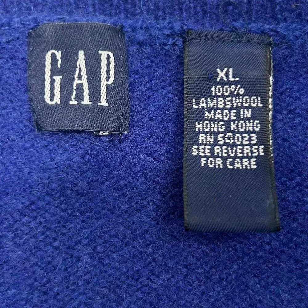 Lambswool Women's Sweater By Gap XL Dark Purple V-Neck